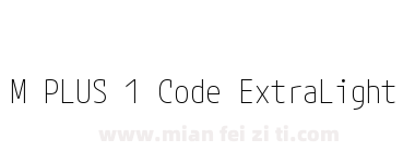 M PLUS 1 Code ExtraLight
