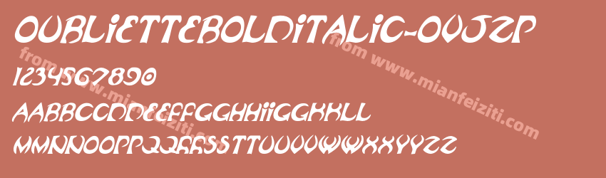 OublietteBoldItalic-OVJZP字体预览