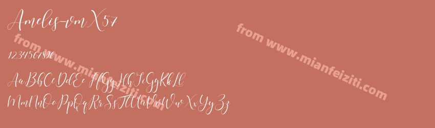 Amelis-vmX57字体预览