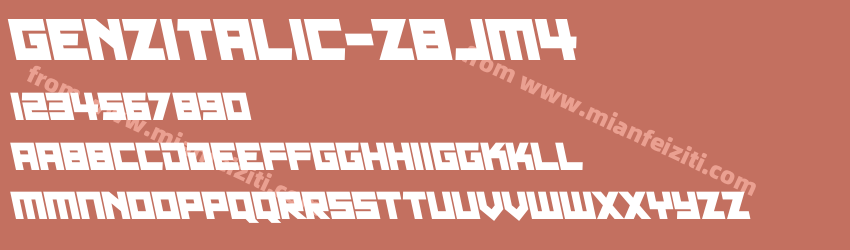 GenZItalic-z8jm4字体预览