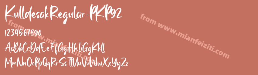 KulldesakRegular-PKP92字体预览