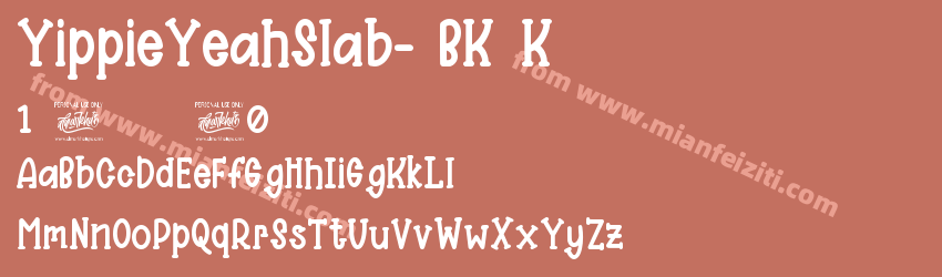 YippieYeahSlab-4BK2K字体预览