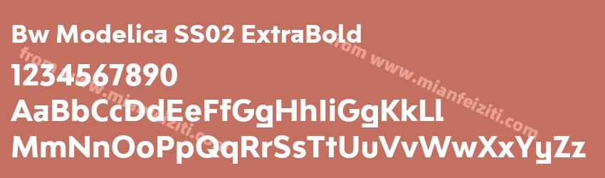 Bw Modelica SS02 ExtraBold字体预览