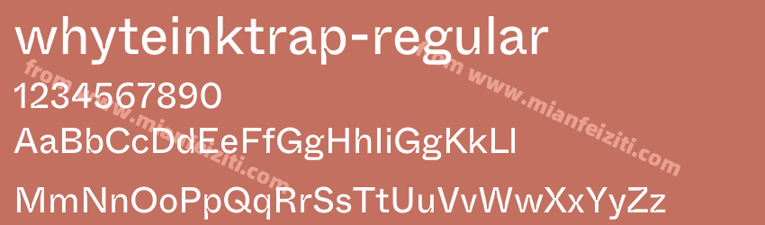 whyteinktrap-regular字体预览