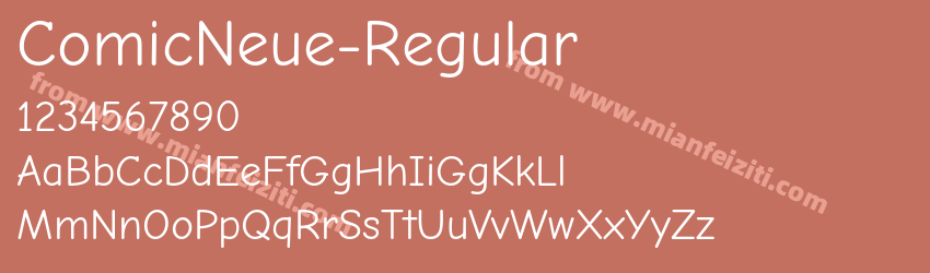 ComicNeue-Regular字体预览