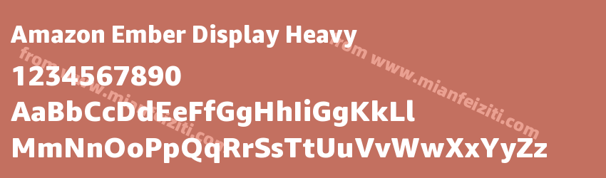 Amazon Ember Display Heavy字体预览