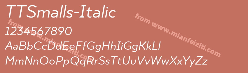 TTSmalls-Italic字体预览