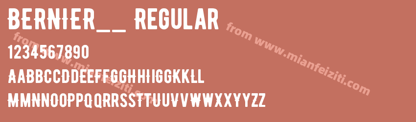 BERNIER__ Regular字体预览