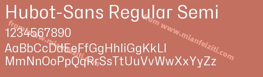 Hubot-Sans Regular Semi字体预览