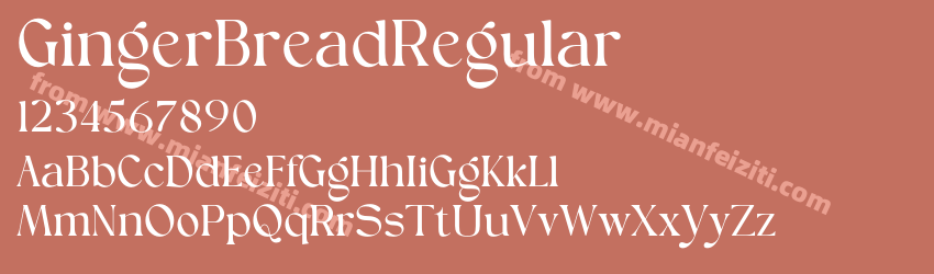 GingerBreadRegular字体预览