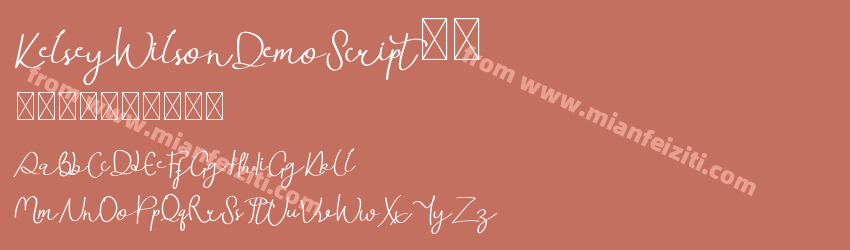 KelseyWilsonDemoScript-3字体预览