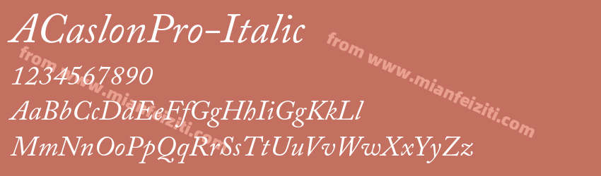 ACaslonPro-Italic字体预览