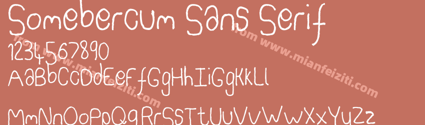 Somebercum Sans Serif字体预览