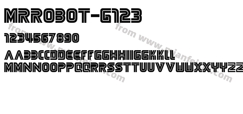 Mrrobot-g123字体预览