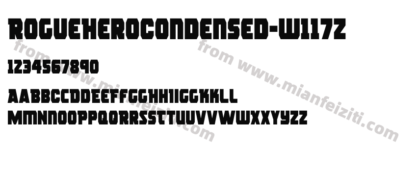 RogueHeroCondensed-w117Z字体预览