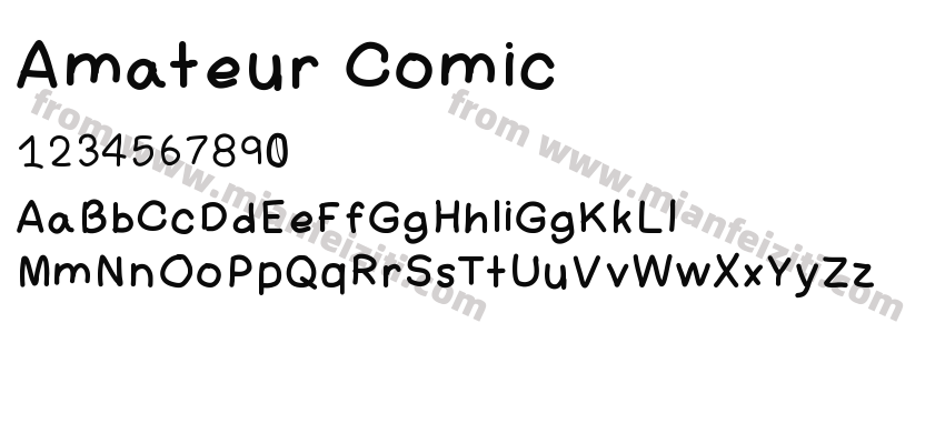 Amateur Comic字体预览