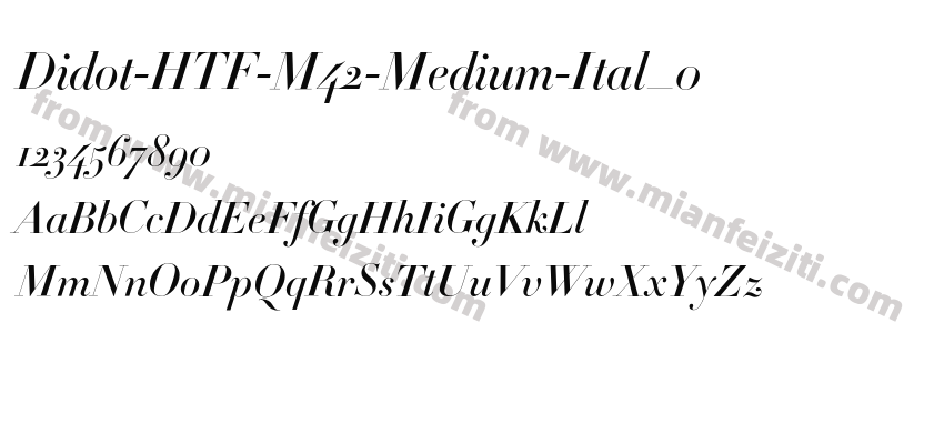 Didot-HTF-M42-Medium-Ital_0字体预览