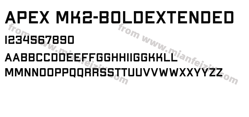 Apex Mk2-BoldExtended字体预览