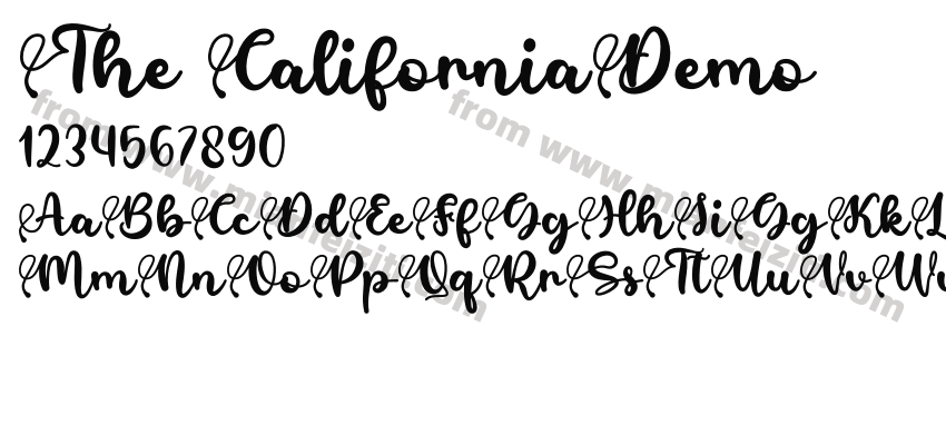 The CaliforniaDemo字体预览