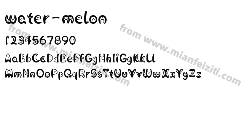 water-melon字体预览