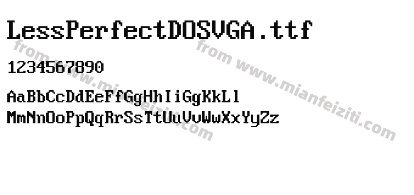 LessPerfectDOSVGA.ttf字体预览