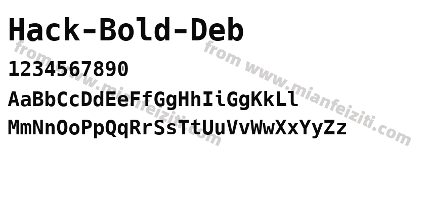 Hack-Bold-Deb字体预览