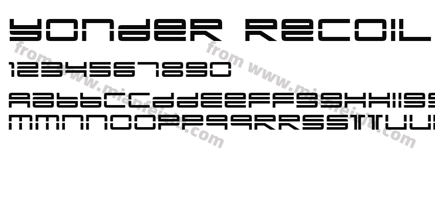 Yonder Recoil字体预览