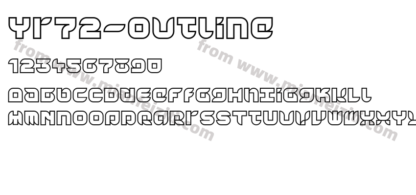 Yr72-Outline字体预览