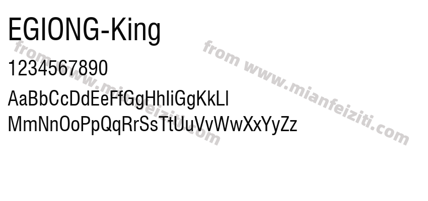 EGIONG-King字体预览